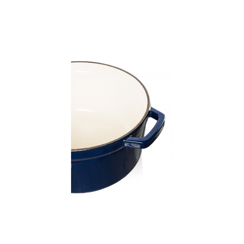 Grandfeu Enamelled Cast Iron Pot in Blue, 3.5l. With Lid